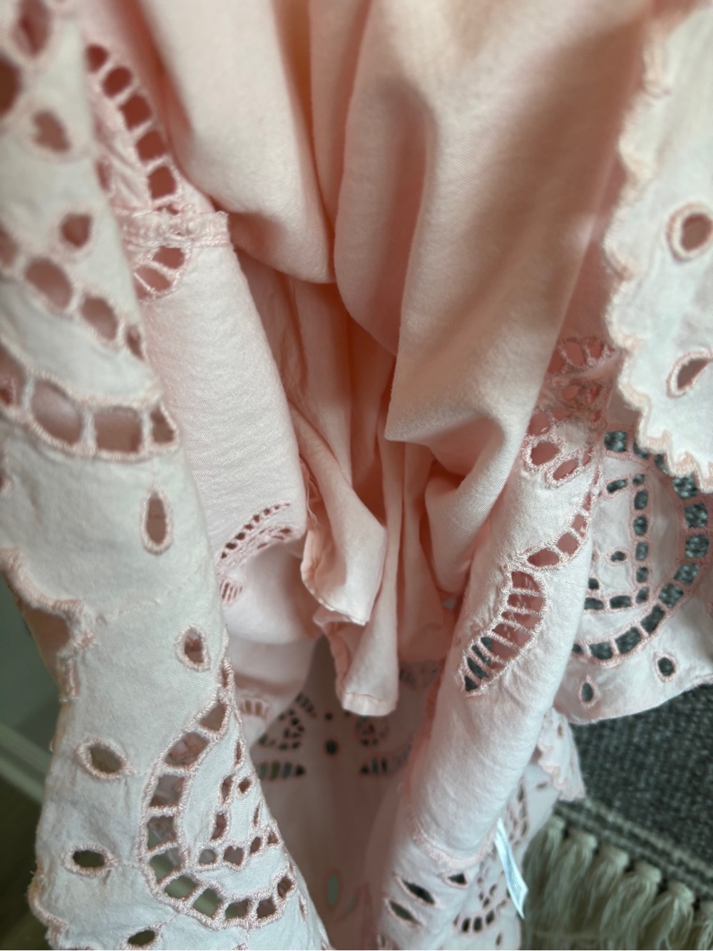 Future Collective Pink Maxi Eyelet Dress - Picture 7 of 10